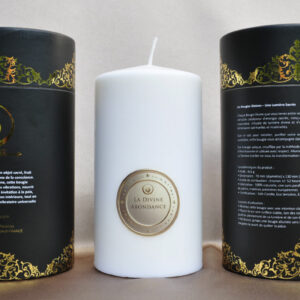 Divine Abundance Candle shining with a golden and generous light