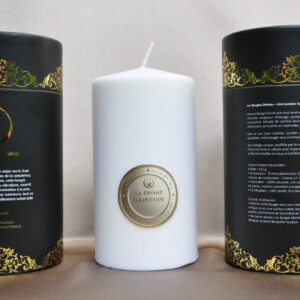 Divine Gratitude Candle radiating a warm and comforting light