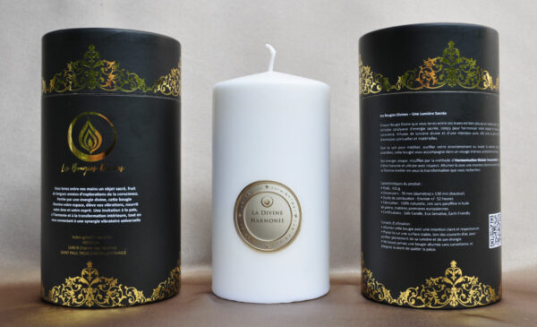 Divine Harmony Candle emitting a soothing light